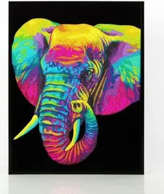 Image de DIAMOND DOTZ - Diamond Painting Néon Éléphant
