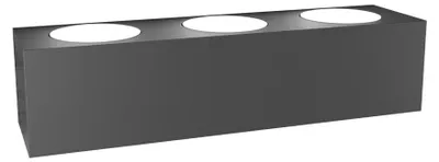 Productafbeelding van Moderne wandlamp, antracietkleurig metaal, 6 lichtpunten, fitting Gx53