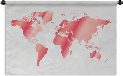 Produktbild von MuchoWow® Wandteppich Wandbehang Weltkarte - Rosa - Marmor 90x60 cm Tapisserie Dekoration Wandtuch - Wandskulpturen - Bildteppich