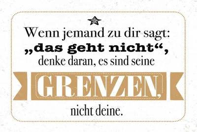 Produktbild von vianmo Holzschild 12x18 cm Es sind seine Grenzen, nicht deine