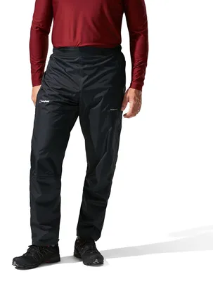 Immagine prodotto di Pantaloni impermeabili antipioggia da uomo - Idrorepellenti a 2 strati - Nero - Taglia regolabile