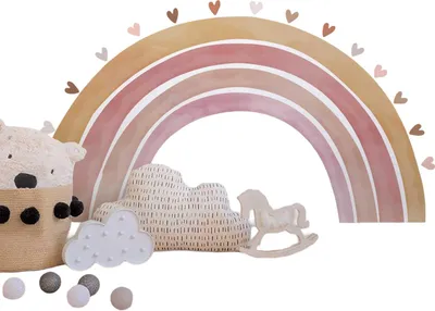 Produktbild von Wandaufkleber aus Stoff Großer Regenbogen 160 x 85 cm Dekoration für Kinderzimmer