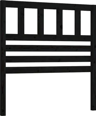 Produktbild von vidaXL Kopfteil Schwarz 81x4x100 cm Massivholz Kiefer