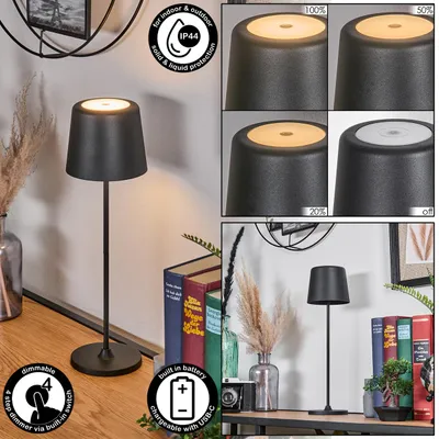 Produktbild von Abano dimmbare Tischlampe aus Metall/Kunststoff in Schwarz/Weiß