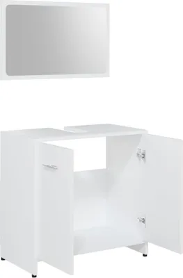 Produktbild von "2026 Aktion"Badmöbel-Set - CLORIS - Badezimmerschrank - schlichte Design - Weiß Holzwerkstoff - DEMöbel1891617