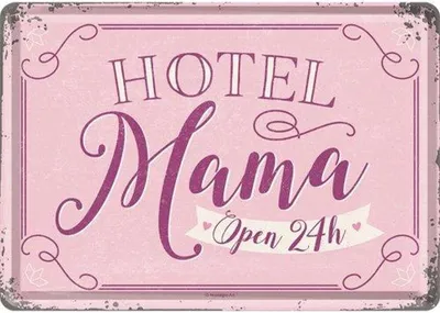 Produktbild von Nostalgic-Art - Blechpostkarte - Word Up - Hotel Mama