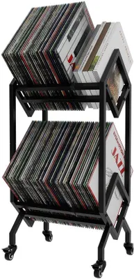 Image de Porte-disques et porte-documents à roulettes pour faciliter le chargement