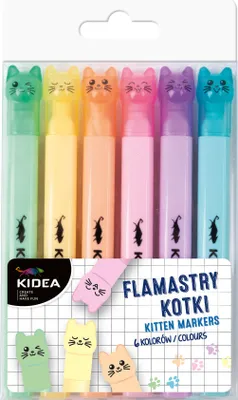 Produktbild von Kidea 8705 Katzenfilzstifte 6 Farben