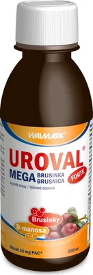 Zdjęcie produktu dla Uroval MegaBranberry Forte, żurawina, d-mannoza, syrop dla dzieci 200 ml
