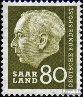 Produktbild von Briefmarken Saarland 1957 Mi 396 gestempelt Bundespräsident Heuss (I)