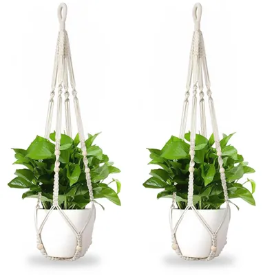 Imagen del producto de InAndOutdoorMatch - Juego de macetas colgantes - 2 piezas - 90 cm, Imagen generada por IA
