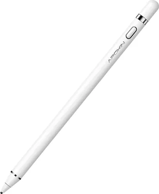 Immagine prodotto di Apokin, penna tattile per smartphone e tablet punta 1,5 mm 20 ore di batteria Micro-USB, bianco