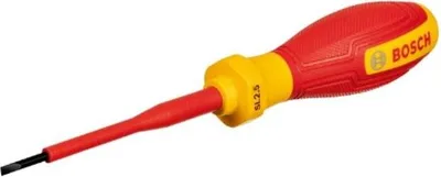 Produktbild von Schraubendreher VDE, BOSCH, SL2.5x75, Isoliert bis 1000 V, Thermoplastisches Elastomer, Ergonomisch