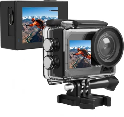 Productafbeelding van Actiecamera 4K - dubbel scherm - waterdicht IPX8 tot 30 meter - voor reizen en snorkelen
