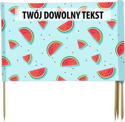 Zdjęcie produktu dla PARAWAN PLAŻOWY Arbuz z indywidualnym  napisem 4 PANELE 7.4