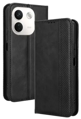 Produktbild von Coverup Vintage Style Klapphülle - Xiaomi Redmi Note 17 Pro Max Hülle - Schwarz