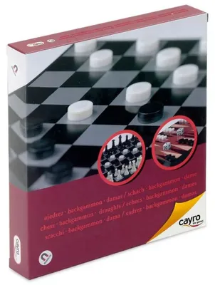 Obrázek produktu pro Cayro - Šachy, dáma a backgammon - + 7 let - magnetický model - 3 stolní hry v 1 - ideální na cesty - 2 hráči CAYRO