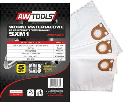Immagine prodotto di Awtools sacchetti in microfibra sxm1 cpl.5pz gas 50 / starmix