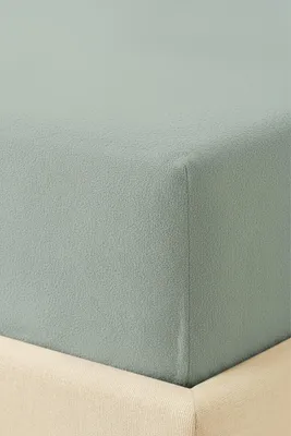 Produktbild von Frottee-Spannbettlaken 220x200x30 cm mit Gummizug, Salbei