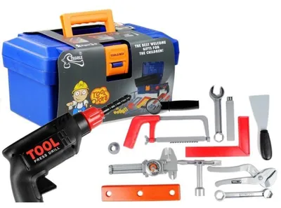 Produktbild von Lean Toys Werkzeugkasten für Heimwerker, großes Set, 31-teilig