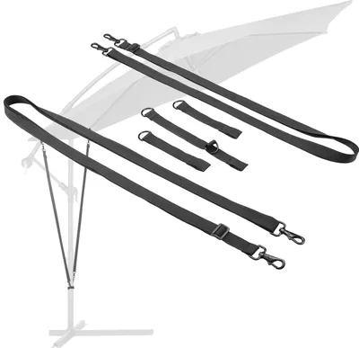 Produktbild von KINGSLEEVE® Windsicherung für Ampelschirme Robuste Metallhaken Variabel Anpassbar Windsicher Windschutz Sonnenschirme Gartenschirme Kurbelschirme