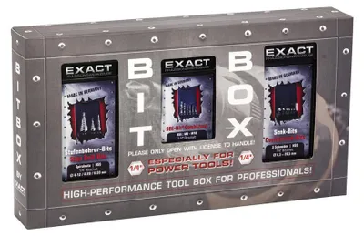 Produktbild von Exact 24 tlg. Aktionsset mit 1/4 Schaft zum Bohren + Gewindeschneiden + Senken