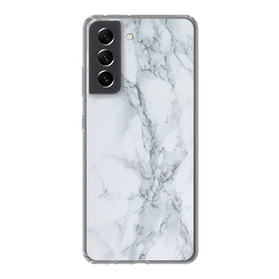 Produktbild von MuchoWow® Handyhülle Schutzhülle Hülle für Samsung Galaxy S21 FE Marmor - Muster - Gus - Weiß - Marmoroptik - Luxus Silikon Softcase Handy Hülle - Mobiltelefonhülle