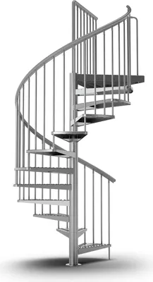 Produktbild von Dolle Aussentreppe Gardenspin 266,5-305,5cm Geschosshöhe 12 Stufen Metall gelocht Aussen-Ø185cm