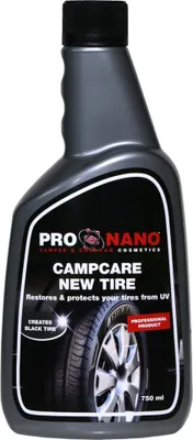 Produktbild von 750ml ProNano CampCare New Tire | Reifen lange schwarz | Sonnenschutz und verhindert das Austrocknen der Reifen