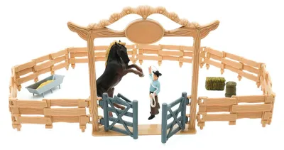 Produktbild von Mojo Farmland Western Ranch mit Pferd und Cowboy-Spielset – 380064