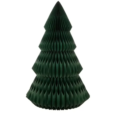 Image de Mica Decorations Sapin de Noël décoratif - H212 x Ø120 cm - Papier -Mix - Vert