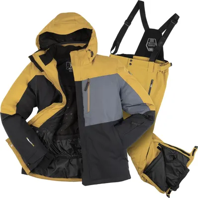 Produktbild von killtec Skianzug zweiteiler S 46 wasserdicht 10.000 mm, Schwarz gelb Skihose stretch , Skijacke