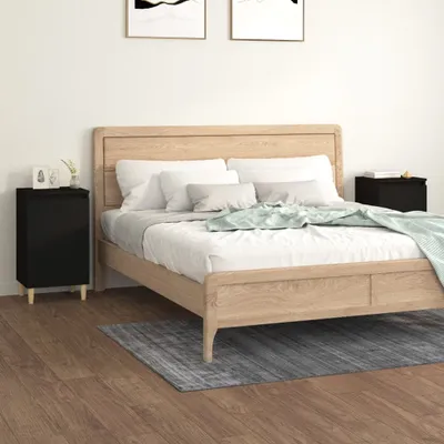 Produktbild von vidaXL Nachttische 2 Stk. Schwarz 40x35x70 cm Holzwerkstoff