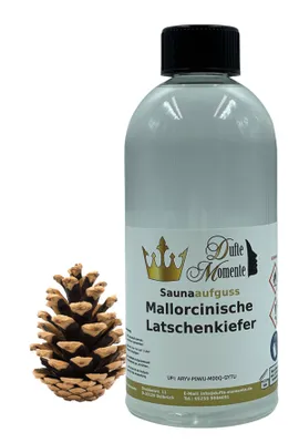 Produktbild von Dufte Momente | Saunaduft Konzentrat Mallorcinische Latschenkiefer 500ml | naturreine ätherische Öle | vegan, ohne Tierversuche