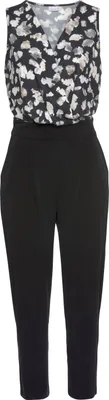 Produktbild von LASCANA Overall schwarz-beige-bedruckt Größe 44