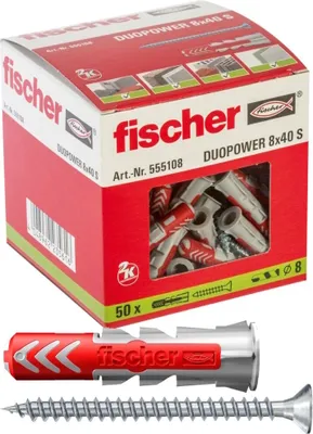 Produktbild von fischer DUOPOWER 8 x 40 PH LD mit Panhead-Schraube