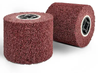 Productafbeelding van Schuurroller borstel - Schuurhulzen - Metaal bewerken - Hoge snijkracht - 120 mm diameter - Bruin