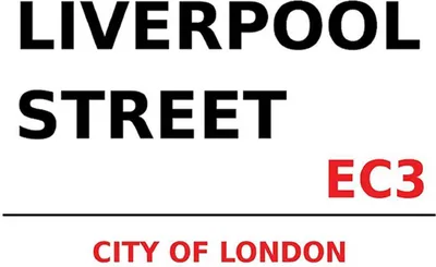 Produktbild von vianmo Holzschild 30x40 cm London City Liverpool Street EC3