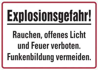 Produktbild von Dreifke® Hinweisschild, Explosionsgefahr!, 250 x 350 mm, Aluminium geprägt, A...