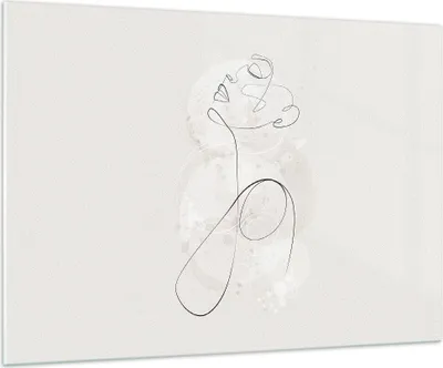 Produktbild von Bilder auf glas - Einteilig - Frau eins Linie - 100x70cm - Glasbilder - Wandbilder - Bilder - zum Aufhängen bereit - Wanddekoration aus Glas - Glas Bilder - Wandbild auf Glas - GAA100x70-4576