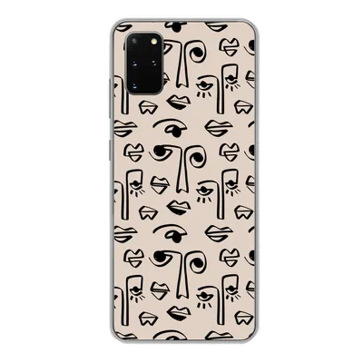 Produktbild von MuchoWow® Handyhülle Schutzhülle Hülle für Samsung Galaxy S20 Plus Muster - Lippen - Strichzeichnungen Silikon Softcase Handy Hülle - Hartschale
