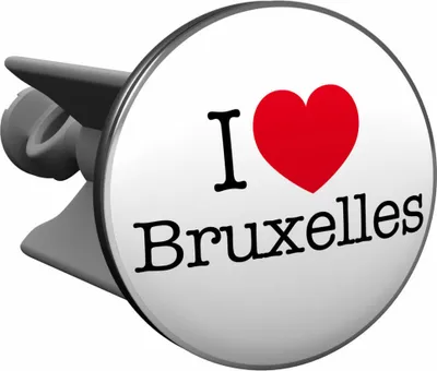 Produktbild von Plopp Waschbeckenstöpsel I love Bruxelles, Stöpsel, Excenter Stopfen, für Waschbecken, Waschtisch, Abfluss
