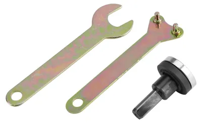 Productafbeelding van Elektrische haakslijper, flensborgmoeren met interne en externe schroefdraad, inclusief sleutelset (10 mm handvat)