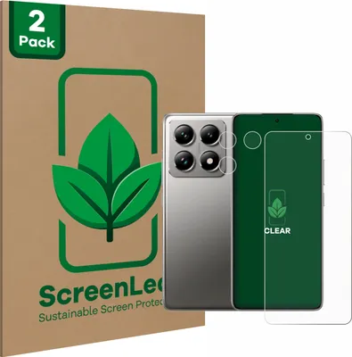 Produktbild von 2x ScreenLeaf Schutzfolie für Xiaomi 14T Pro (Display+Kamera) nachhaltiger Displayschutz Display Schutz Folie Klar Transparent