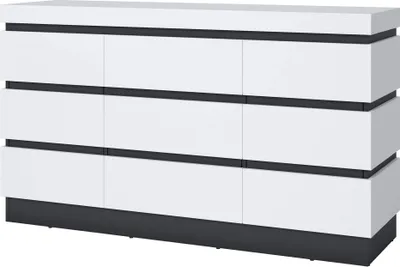 Produktbild von Sideboard Anrichte 161 cm weiß - anthrazit - CAMPANIA - Die Möbelfundgrube
