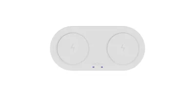 Produktbild von TRONIC® Qi® Ladepad Handy Ladegerät Ladekabel weiß bis 2 Geräte laden je 10 Watt