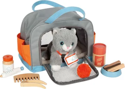 Produktbild von Personalisierbares  small foot  Katze mit Tasche und Pflege-Set Ab 2 Jahren: Ohne Name