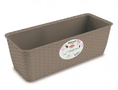 Zdjęcie produktu dla Nohel Skrzynia ogrodowa NATURAL samonawadniająca plastikowa Kolor: Brązowy, Szerokość: 50 cm, Głębokość: 18 cm