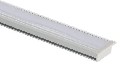 Produktbild von Aluminiumprofil begehbar für LED Streifen bis 12 mm Aluminium 2 m Weiß transluzent