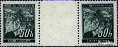 Produktbild von Briefmarken Böhmen und Mähren 1940 Mi 55ZW Zwischenstegpaar gestempelt Freimarken